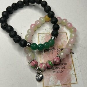 Mixed Gemstone Love Bracelet